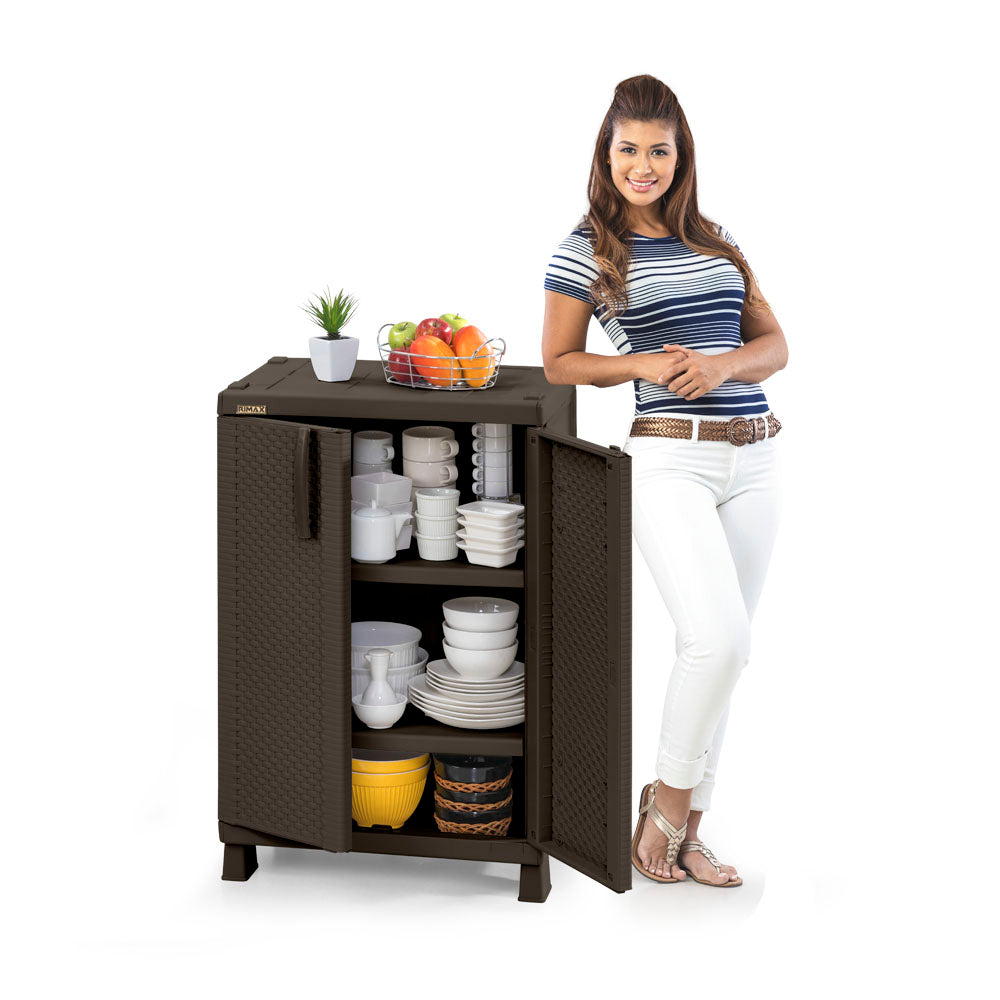 Armário Multiuso Plástico Médio Rattan Rimax