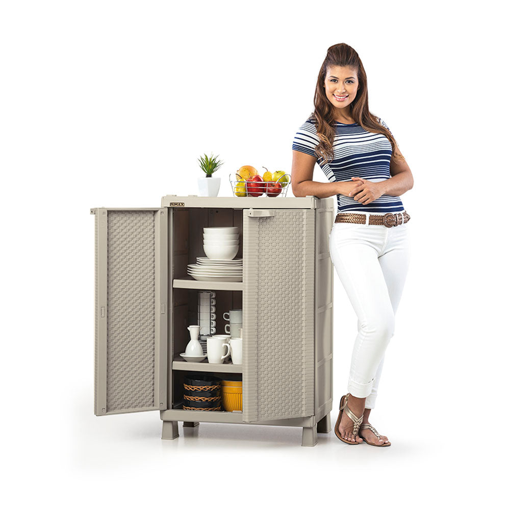 Armário Multiuso Plástico Médio Rattan Rimax