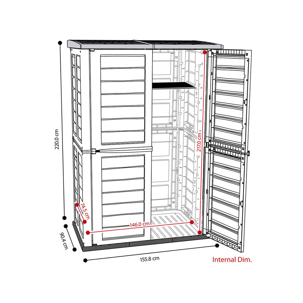 Depósito Externo Plástico Grande 2550 L Cinza Rimax