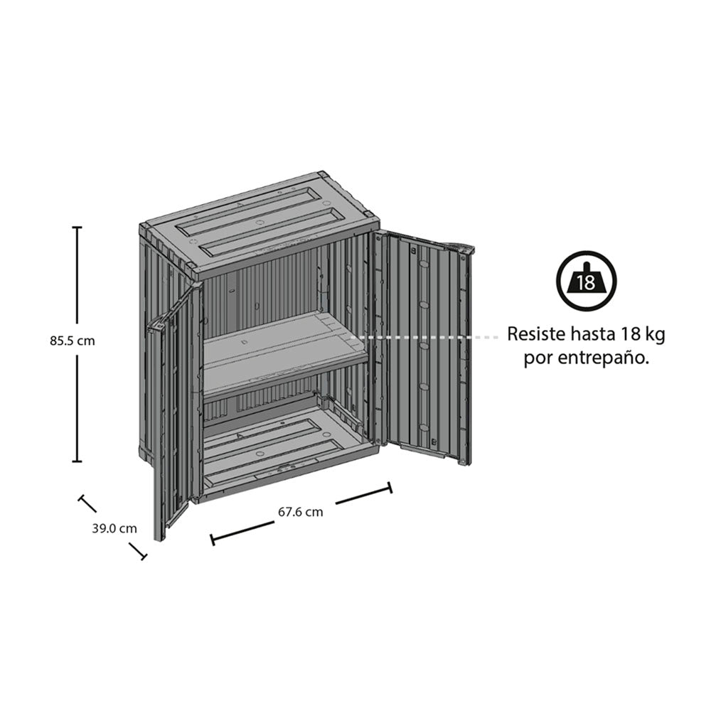 Armário Multiuso Plástico Médio Home Rimax